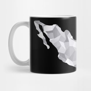 Mexico map metallic silver origami modern mexican style clothing Mug